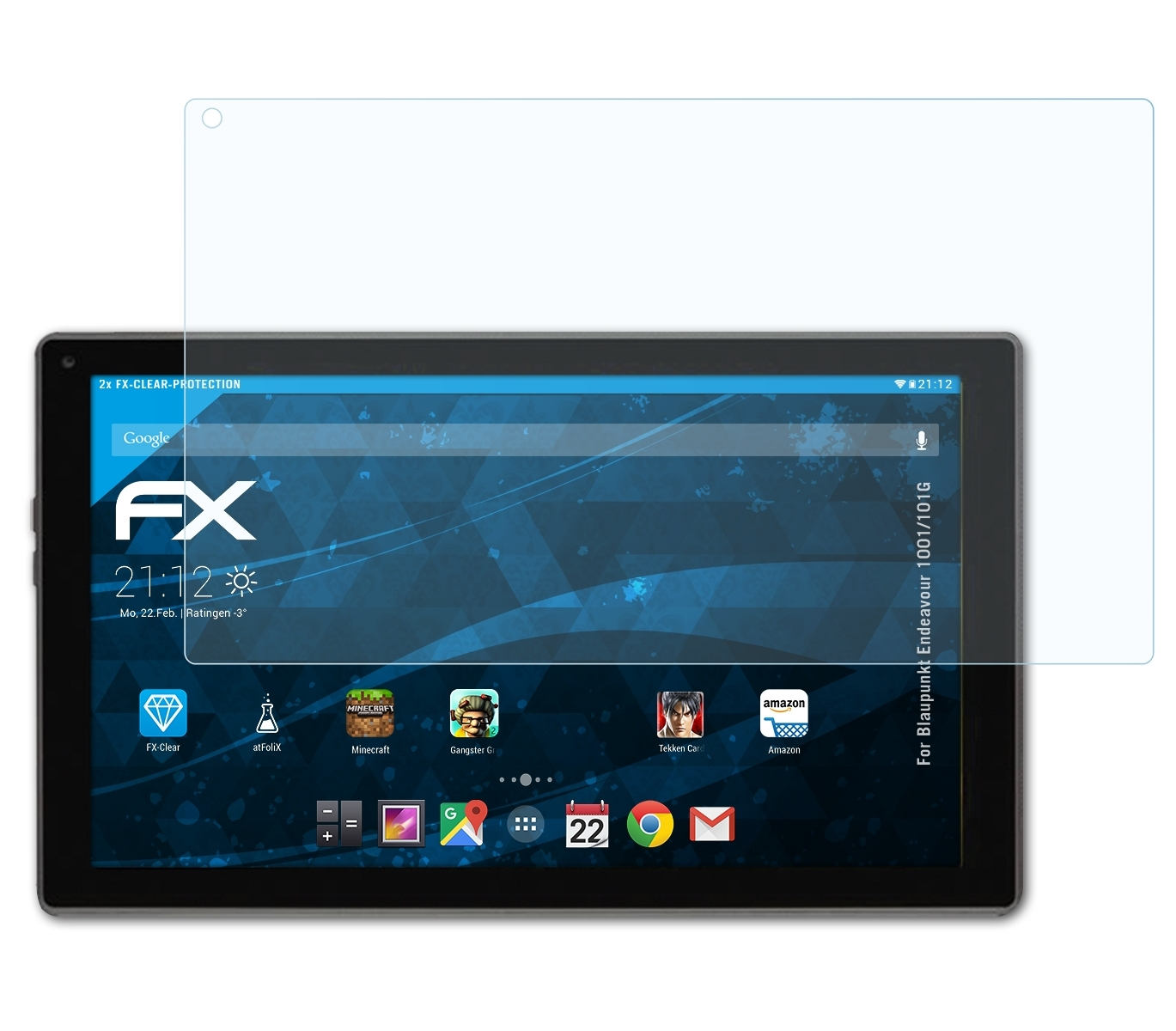 ATFOLIX 2x FX-Clear Displayschutz(für Blaupunkt 1001/101G) Endeavour