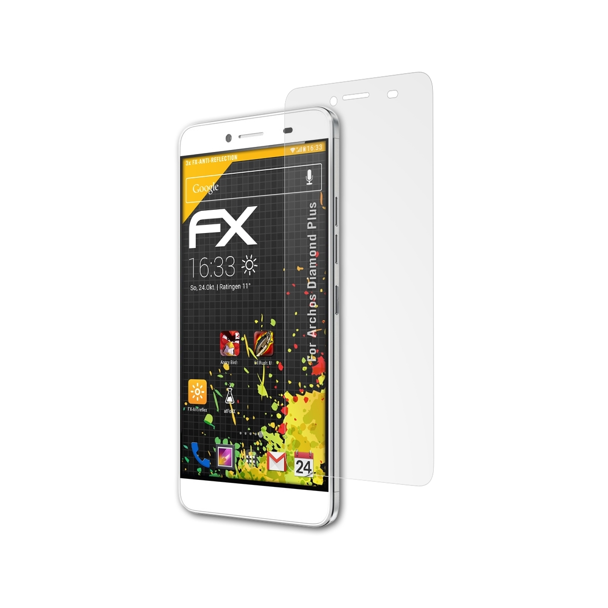 ATFOLIX 3x FX-Antireflex Diamond Archos Plus) Displayschutz(für