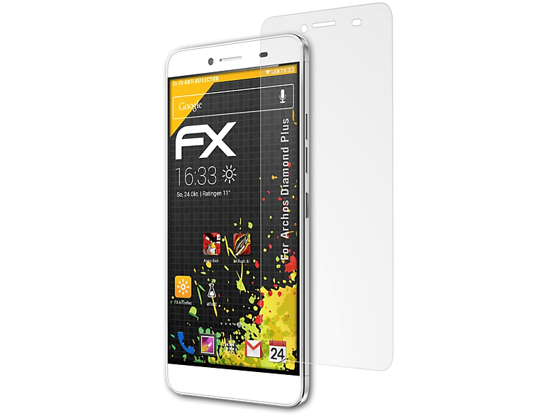 ATFOLIX 3x FX-Antireflex Archos Diamond Plus) Displayschutz(für