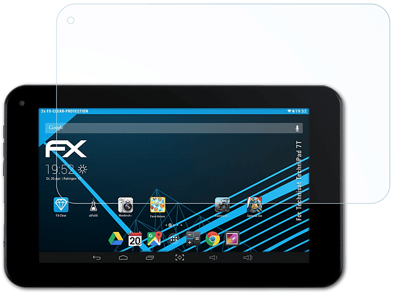 ATFOLIX 2x FX-Clear Displayschutz(für TechniPad 7T) Technisat