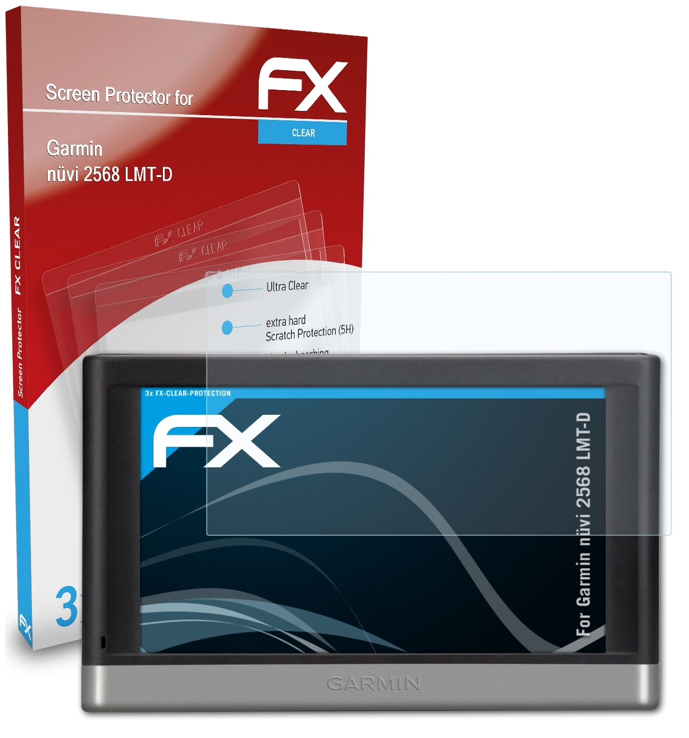 ATFOLIX 3x FX-Clear Displayschutz(für nüvi Garmin LMT-D) 2568