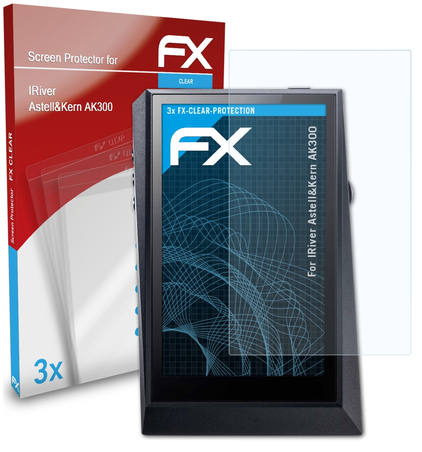 Astell&Kern Displayschutz(für ATFOLIX 3x FX-Clear AK300) IRiver