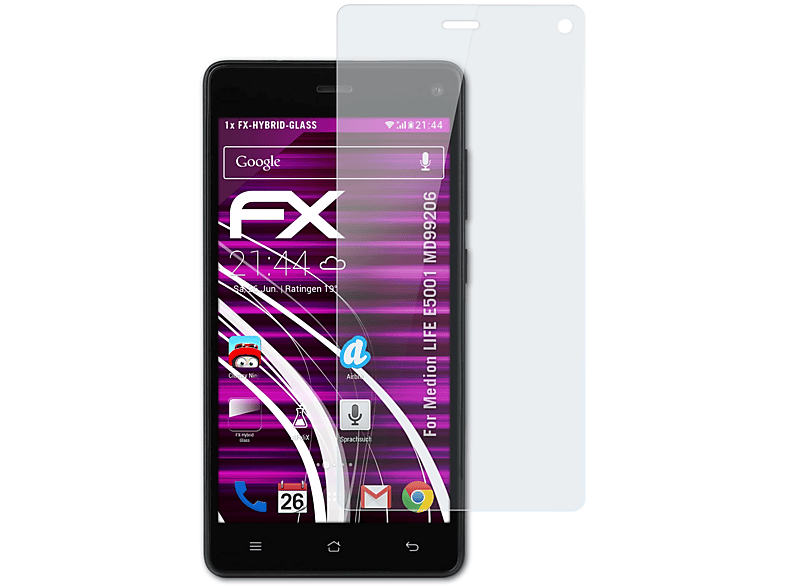 ATFOLIX Medion Schutzglas(für E5001 FX-Hybrid-Glass (MD99206)) LIFE