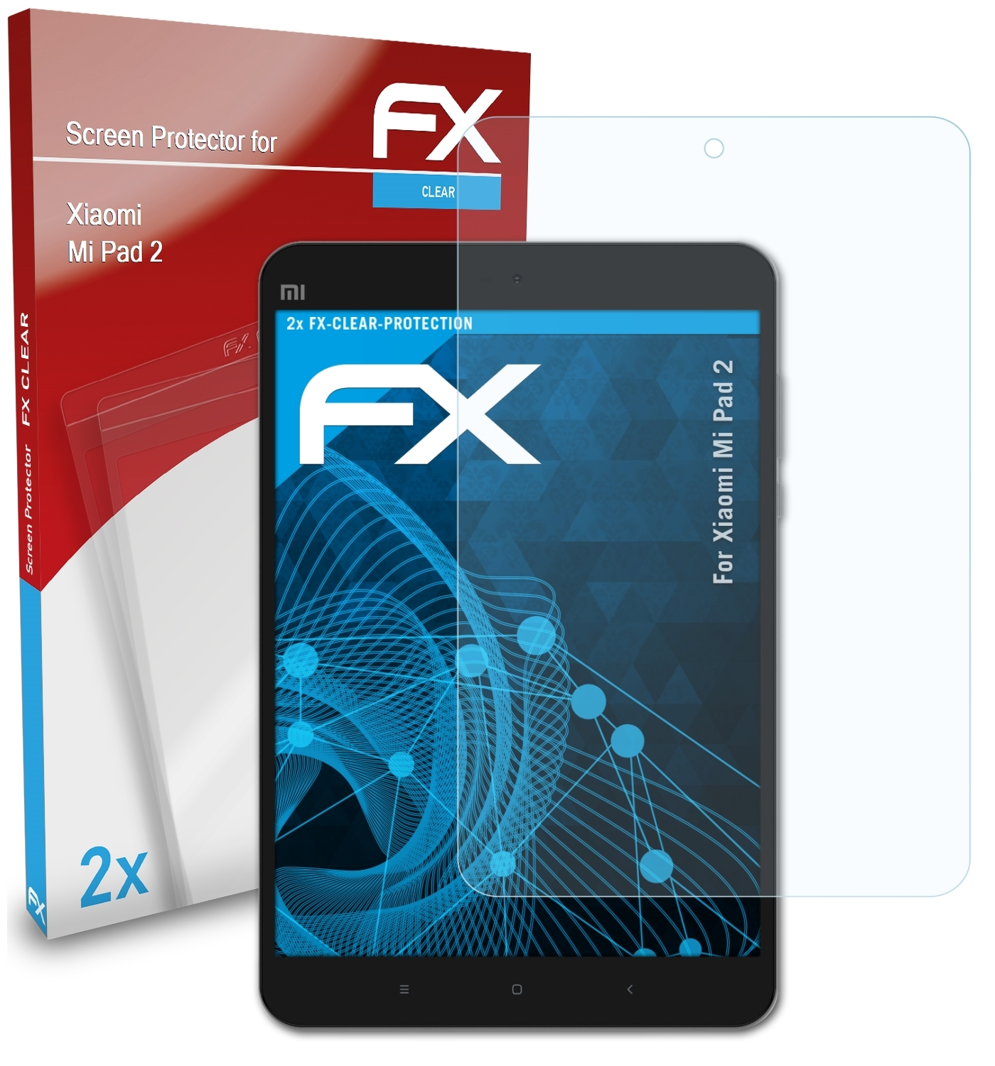 Pad FX-Clear Xiaomi 2) 2x Mi ATFOLIX Displayschutz(für