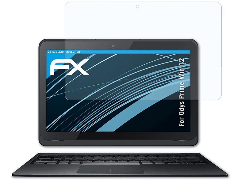 ATFOLIX 2x FX-Clear Displayschutz(für Odys Prime Win 12) | Tabletschutzfolien