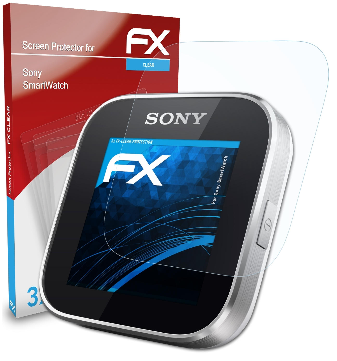 ATFOLIX 3x FX-Clear Displayschutz(für Sony SmartWatch)