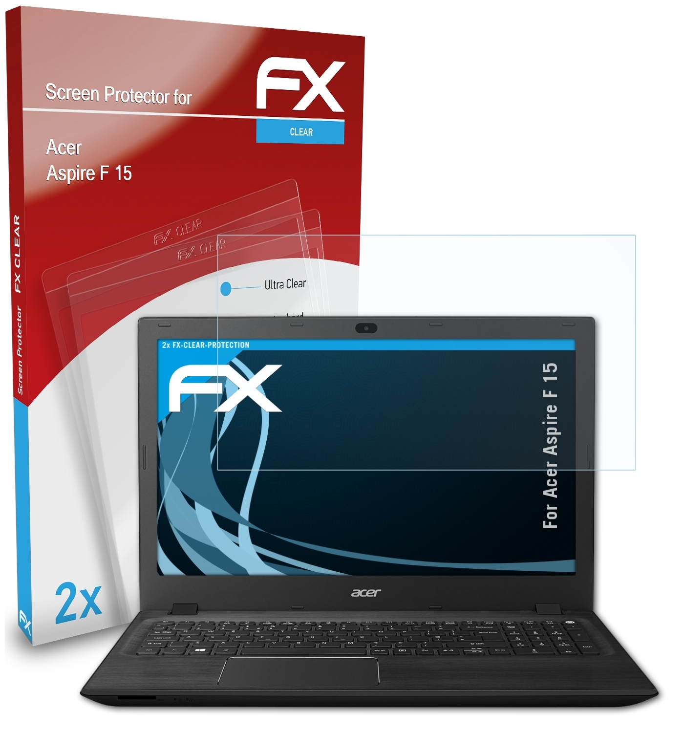 ATFOLIX 2x Displayschutz(für Acer FX-Clear Aspire F 15)
