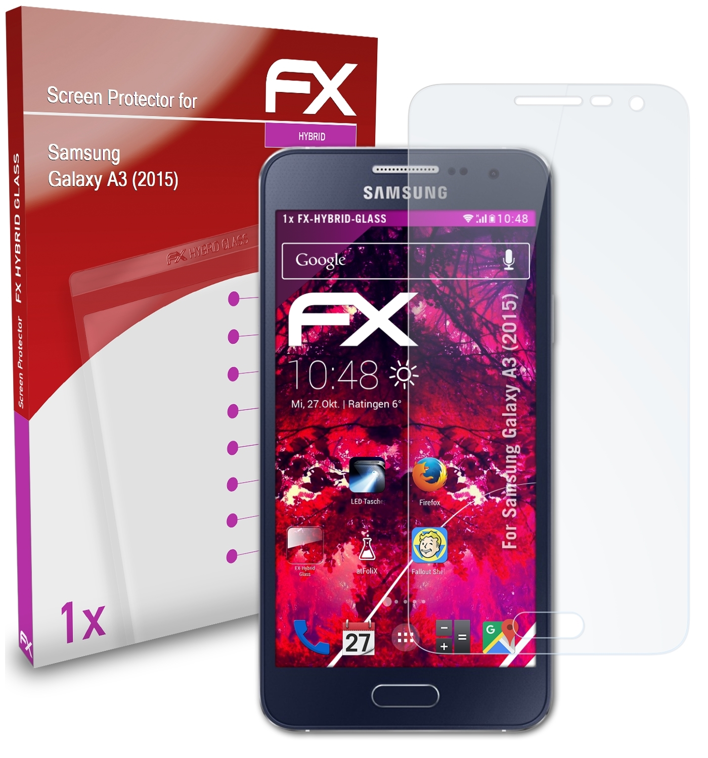 Galaxy Samsung Schutzglas(für (2015)) A3 ATFOLIX FX-Hybrid-Glass