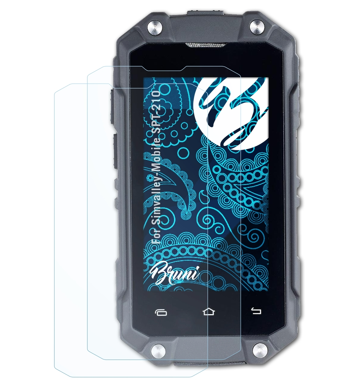 Simvalley-Mobile BRUNI Basics-Clear 2x Schutzfolie(für SPT-210)