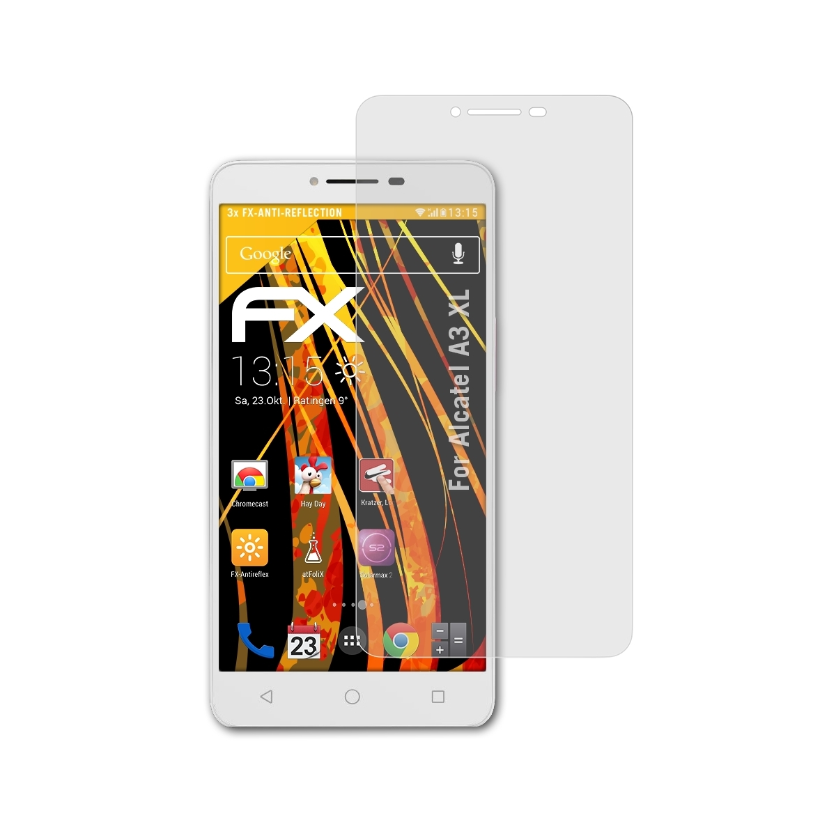 A3 3x XL) Alcatel Displayschutz(für FX-Antireflex ATFOLIX