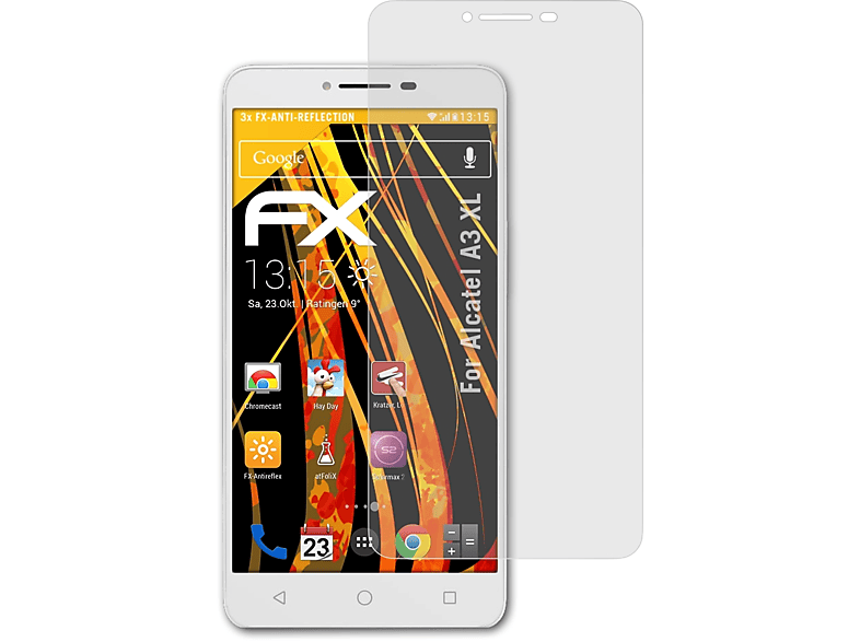 A3 3x XL) Alcatel Displayschutz(für FX-Antireflex ATFOLIX