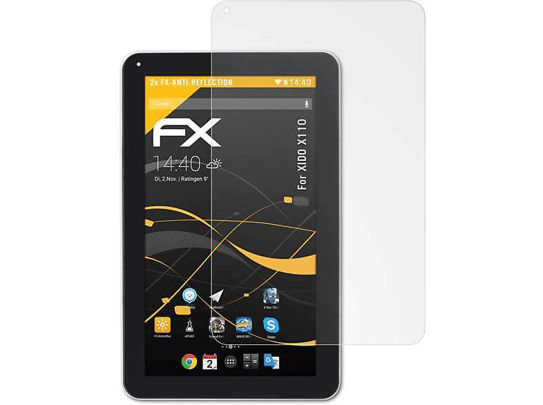 ATFOLIX 2x X110) XIDO Displayschutz(für FX-Antireflex