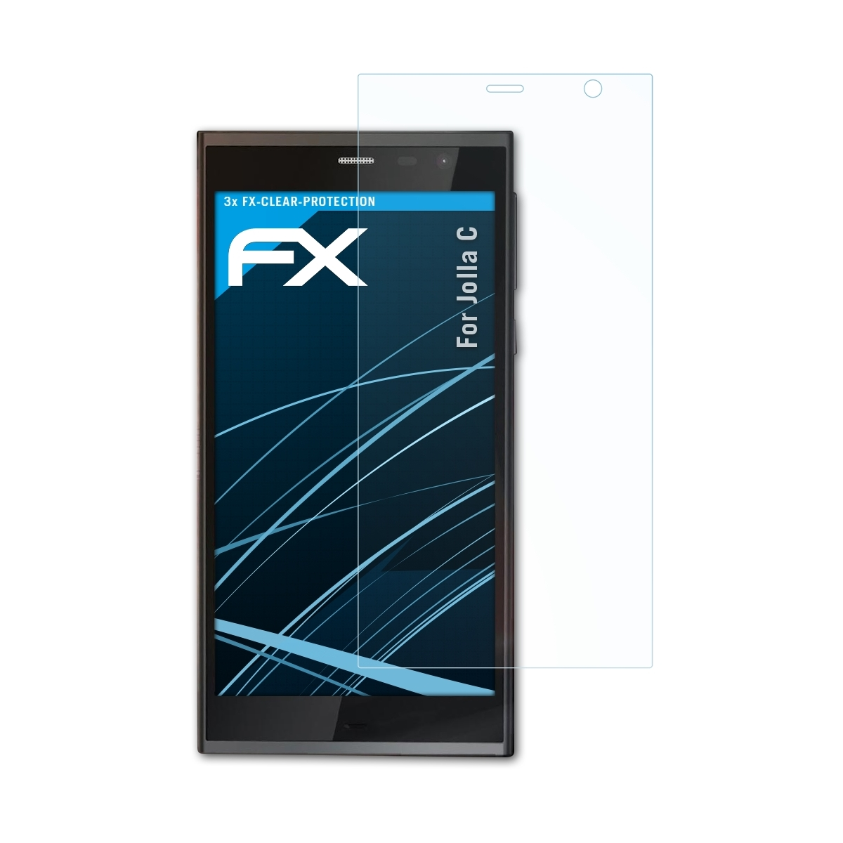 ATFOLIX 3x Jolla FX-Clear Displayschutz(für C)