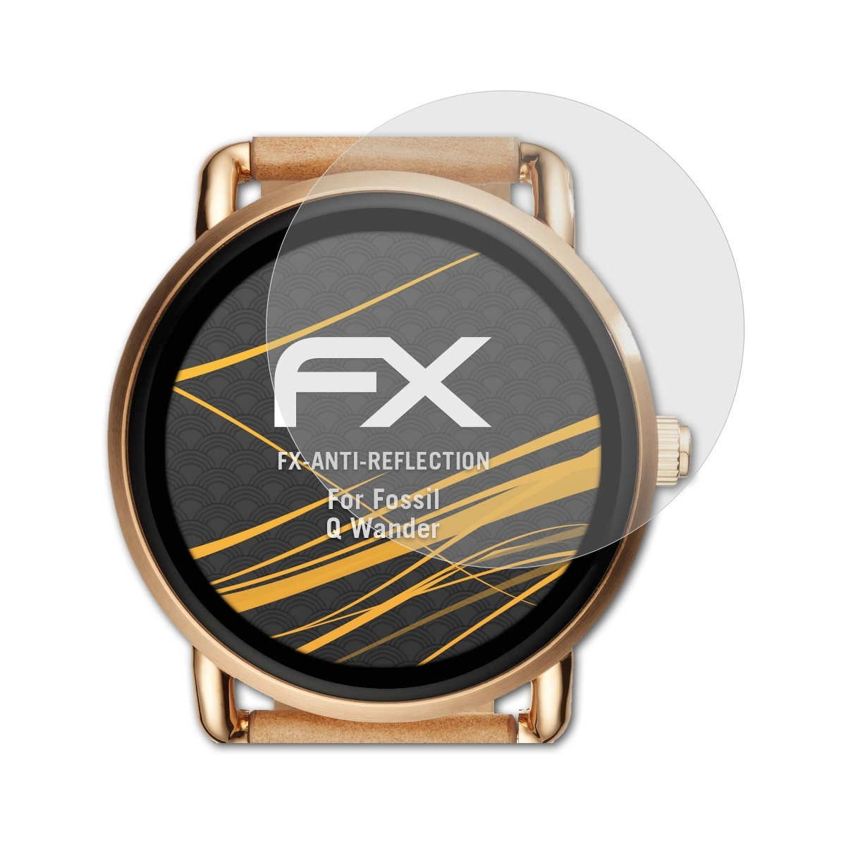 ATFOLIX 3x Fossil Wander) Q FX-Antireflex Displayschutz(für