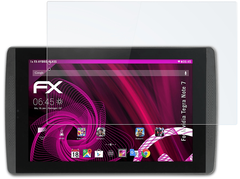 ATFOLIX FX-Hybrid-Glass Schutzglas(für Nvidia Note Tegra 7)