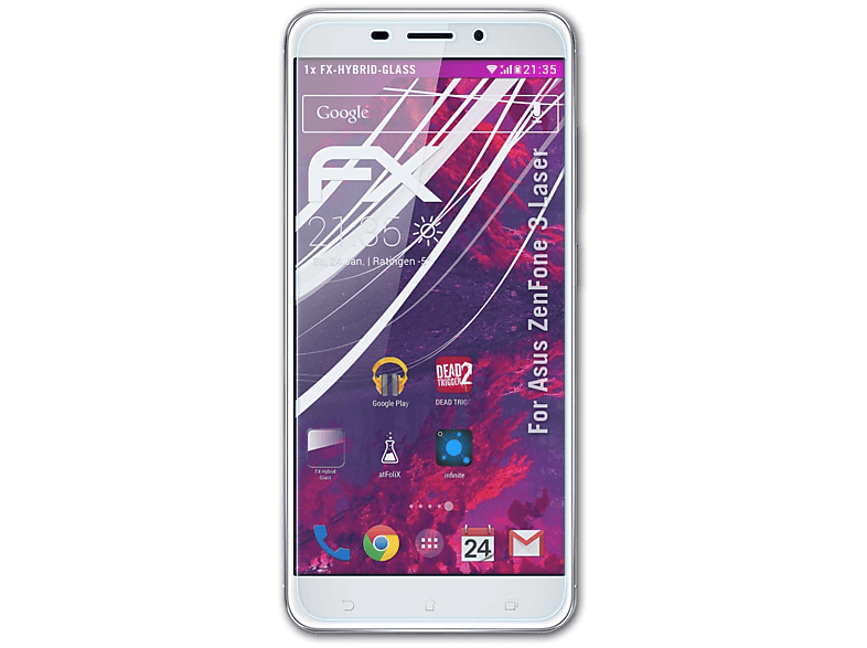 ATFOLIX FX-Hybrid-Glass Schutzglas(für Asus ZenFone 3 Laser)