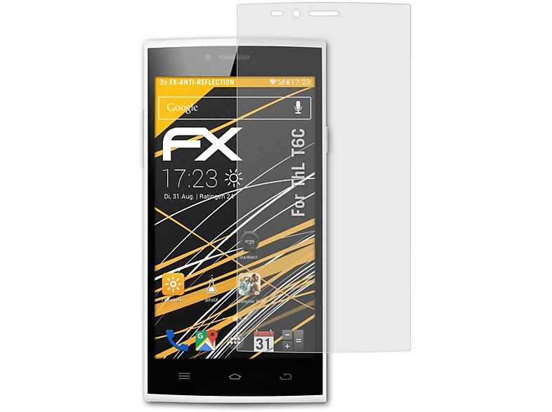 ATFOLIX 3x FX-Antireflex Displayschutz(für ThL T6C)