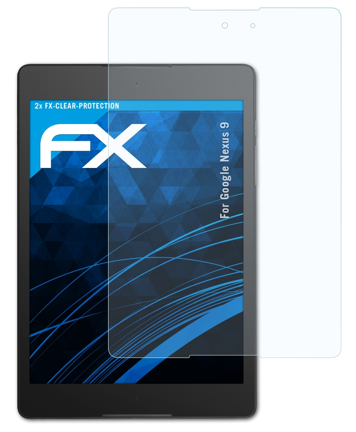 FX-Clear 9) Displayschutz(für ATFOLIX Google Nexus 2x