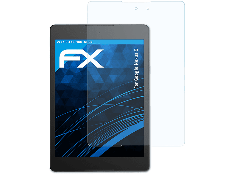 ATFOLIX 2x FX-Clear Displayschutz(für Google Nexus 9)