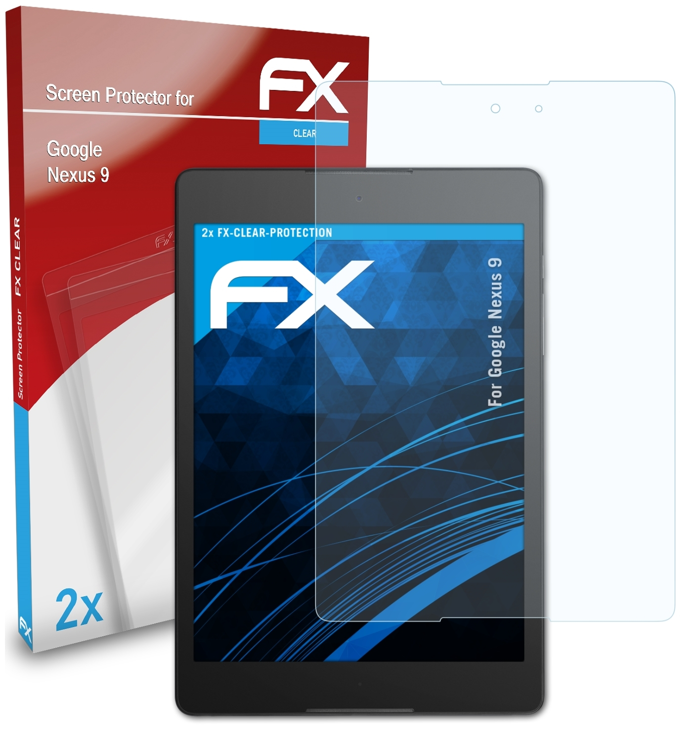 ATFOLIX 2x Google 9) FX-Clear Displayschutz(für Nexus