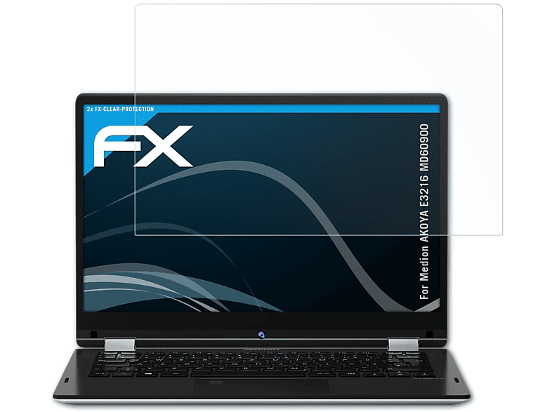 ATFOLIX 2x FX-Clear Displayschutz(für Medion (MD60900)) E3216 AKOYA