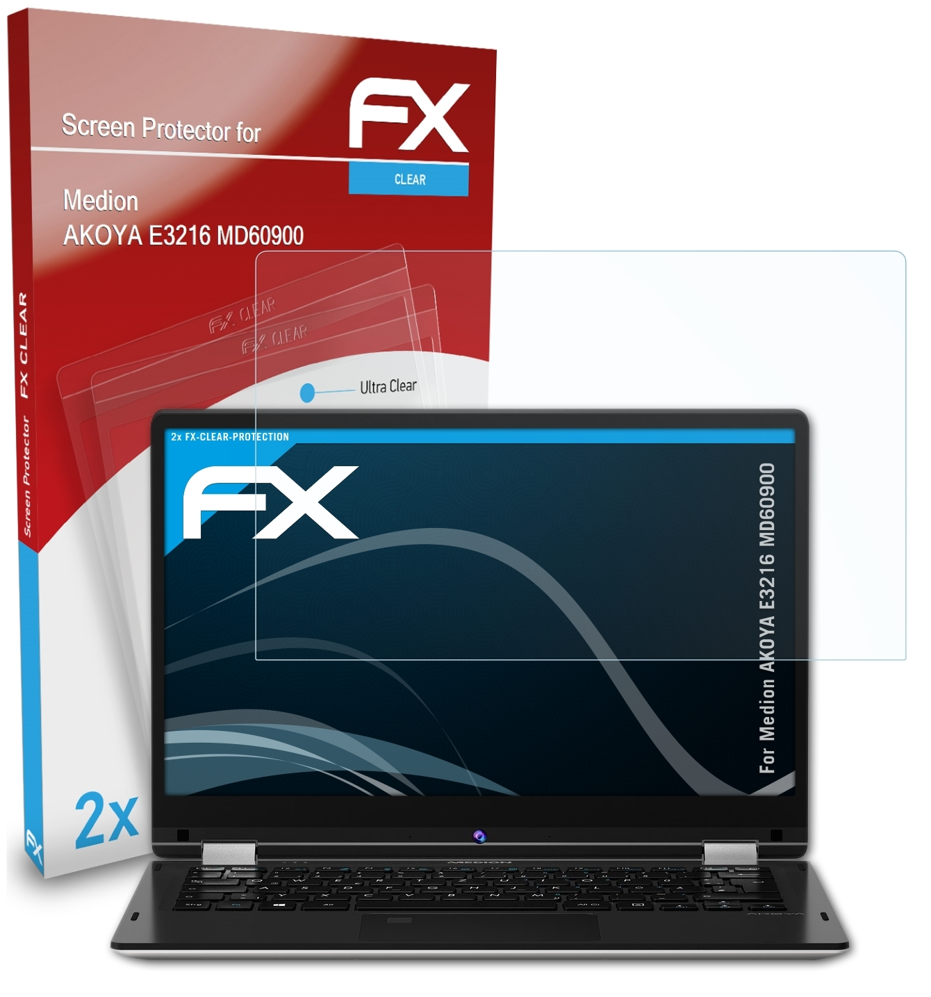 ATFOLIX 2x FX-Clear Displayschutz(für AKOYA (MD60900)) E3216 Medion