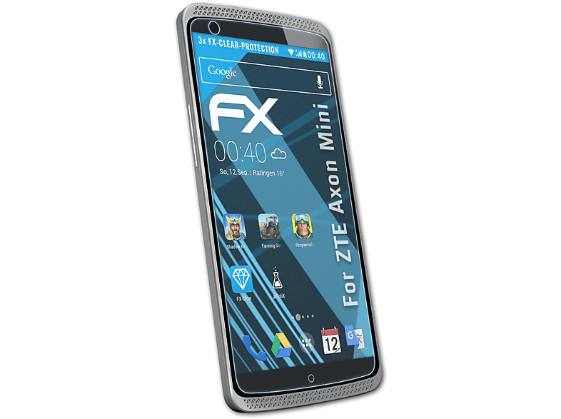 ATFOLIX 3x FX-Clear Displayschutz(für ZTE Axon Mini)