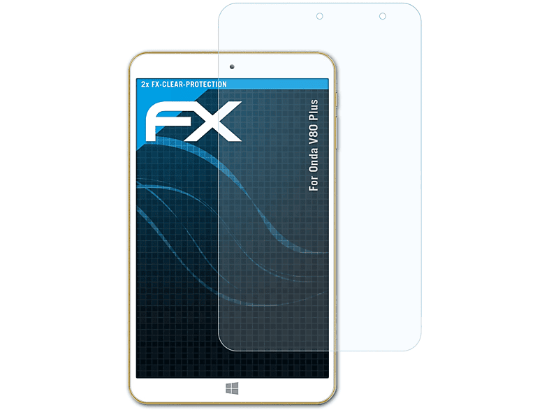 ATFOLIX 2x V80 Onda FX-Clear Plus) Displayschutz(für