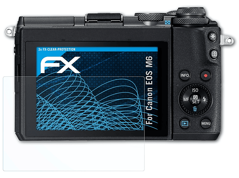 ATFOLIX 3x FX-Clear M6) EOS Displayschutz(für Canon