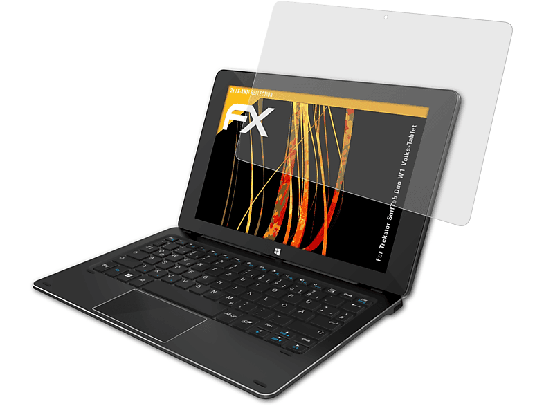 ATFOLIX 2x (Volks-Tablet)) Trekstor W1 Displayschutz(für FX-Antireflex SurfTab Duo