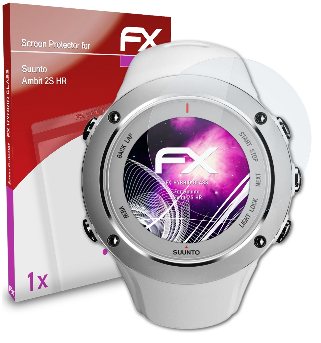 FX-Hybrid-Glass 2S Ambit ATFOLIX Suunto Schutzglas(für HR)