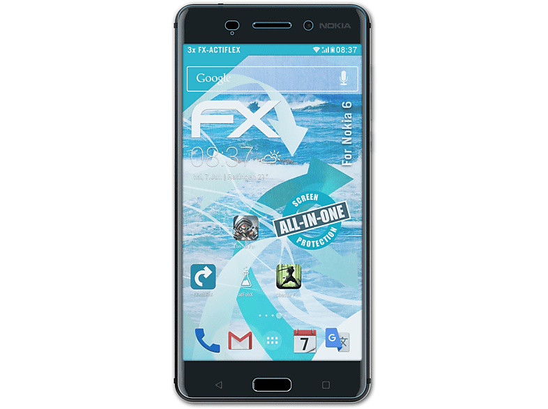 3x FX-ActiFleX Displayschutz(für ATFOLIX 6) Nokia