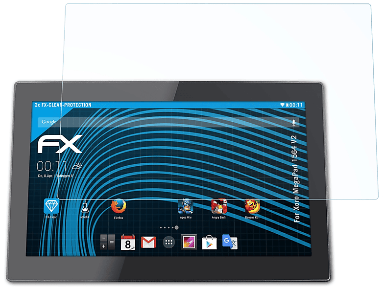 ATFOLIX 2x FX-Clear Displayschutz(für Xoro MegaPad 1564 V2)