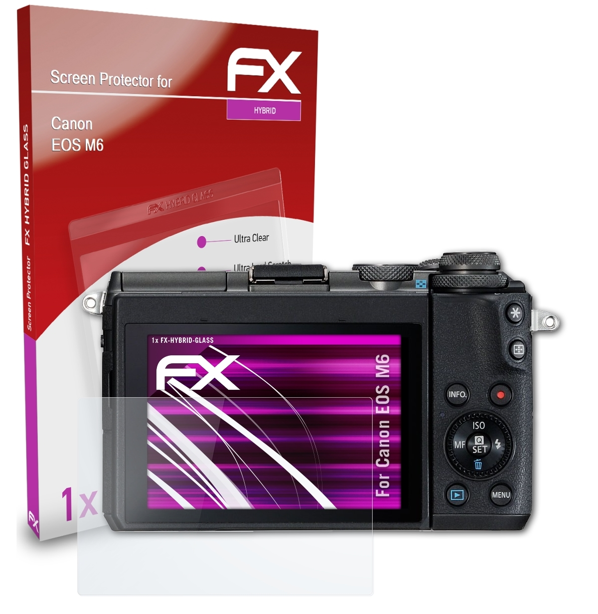 M6) ATFOLIX Canon FX-Hybrid-Glass EOS Schutzglas(für