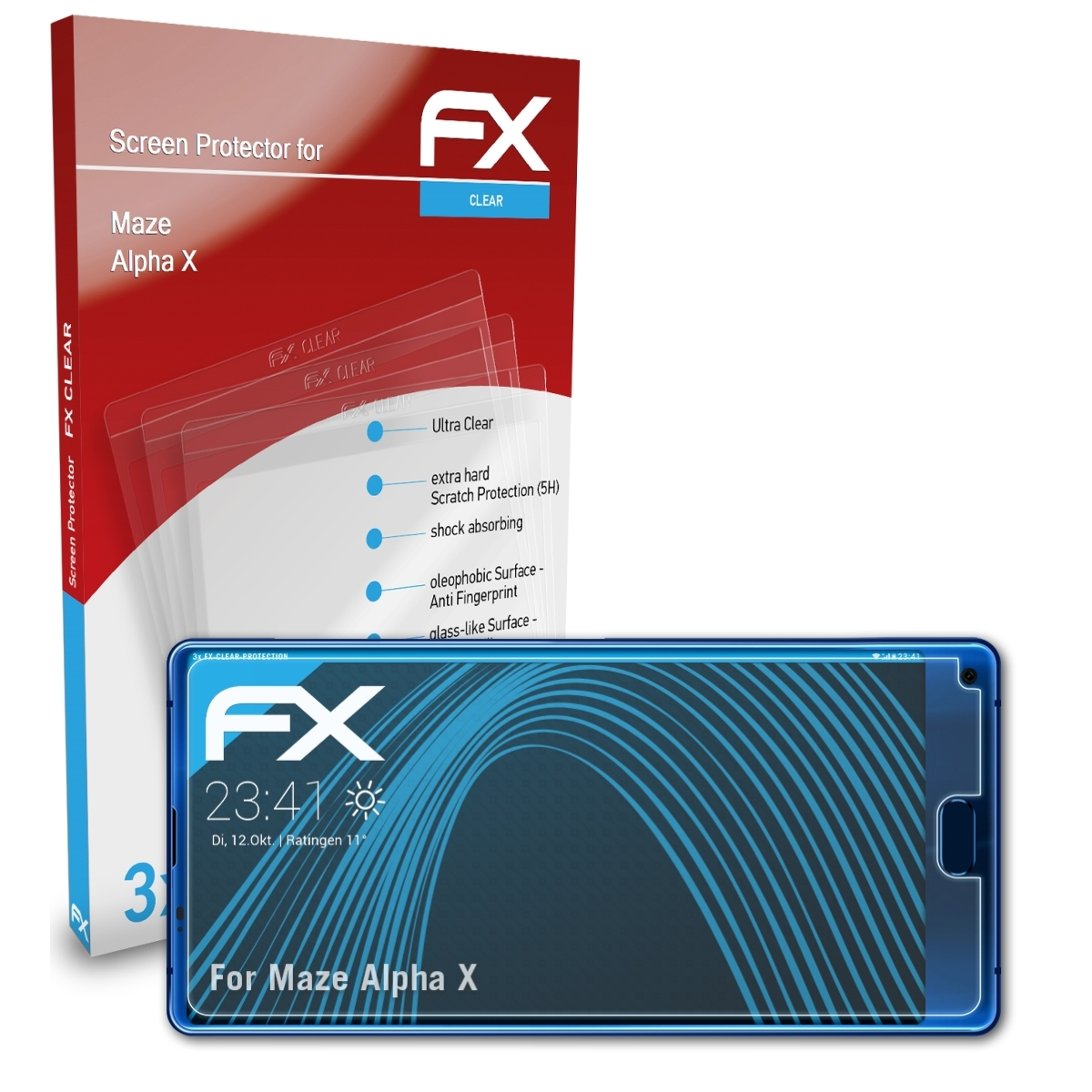 FX-Clear X) Alpha Maze 3x Displayschutz(für ATFOLIX