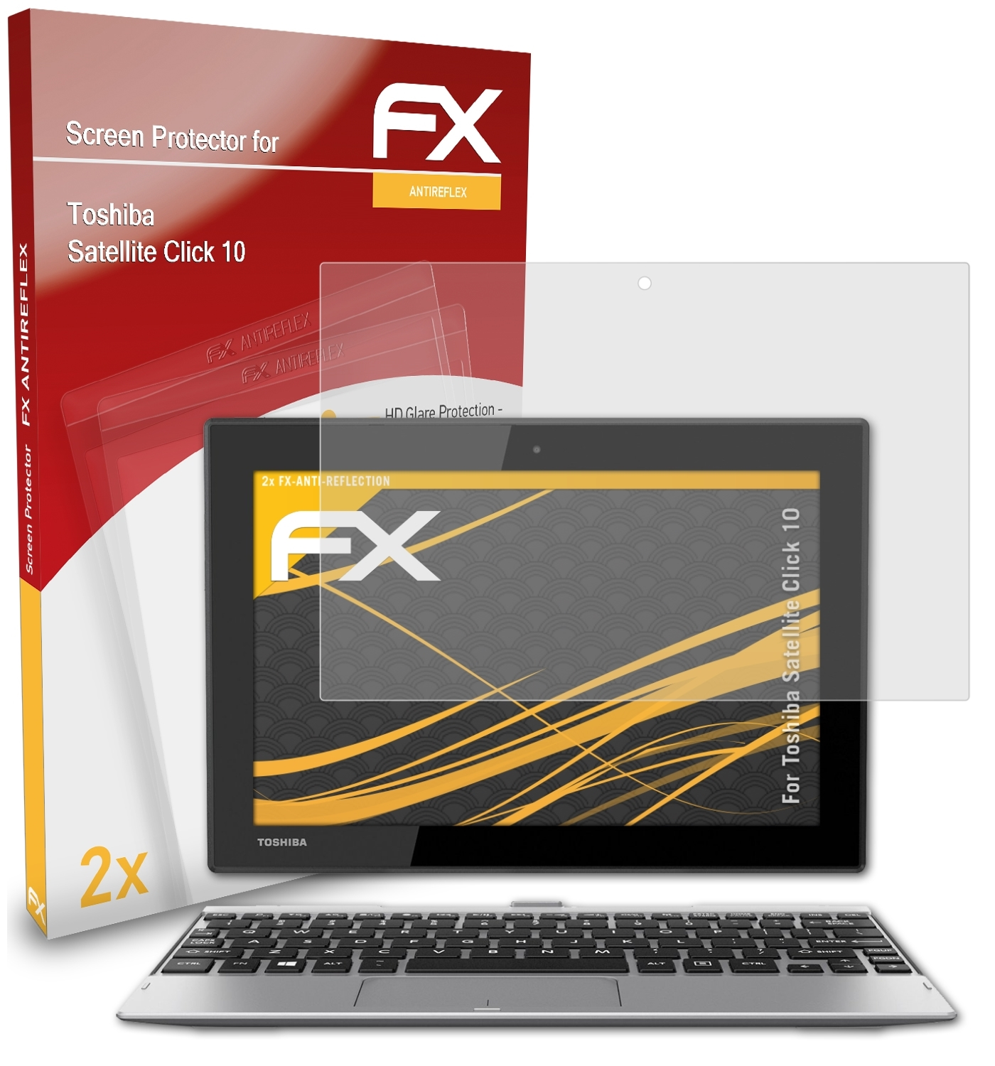 ATFOLIX 2x Satellite 10) Click FX-Antireflex Displayschutz(für Toshiba