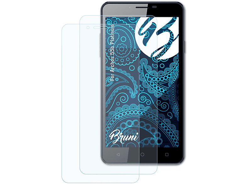 BRUNI 2x Basics-Clear Schutzfolie(für Archos 55b Platinum) | Displayschutzfolien & Gläser