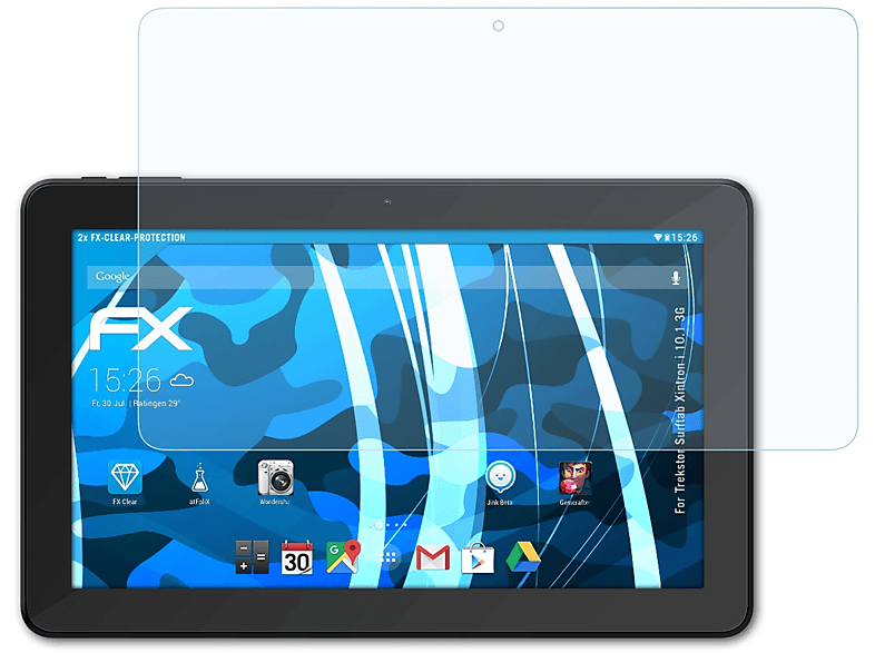 ATFOLIX 2x FX-Clear Surftab 3G) i Xintron Trekstor 10.1 Displayschutz(für