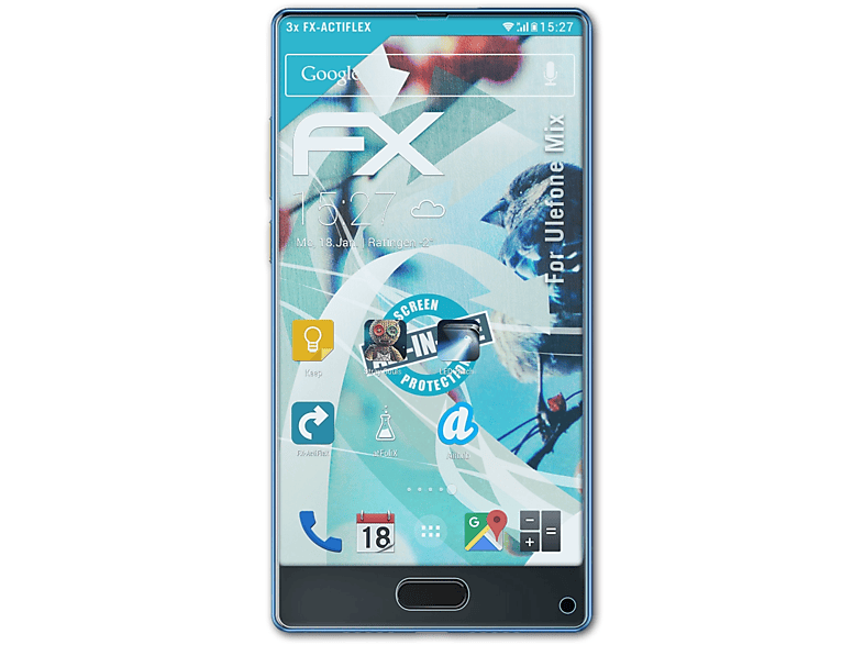 ATFOLIX 3x FX-ActiFleX Displayschutz(für Ulefone Mix)