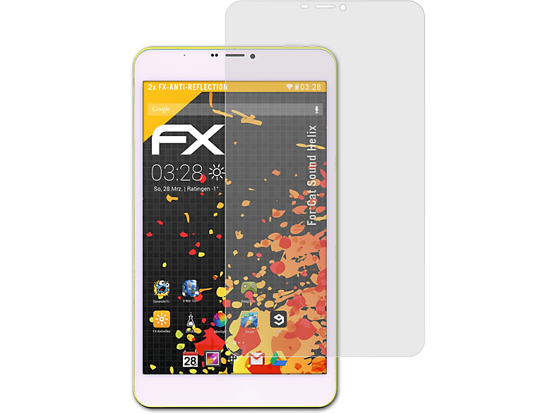 ATFOLIX 2x FX-Antireflex Sound Displayschutz(für Helix) Cat