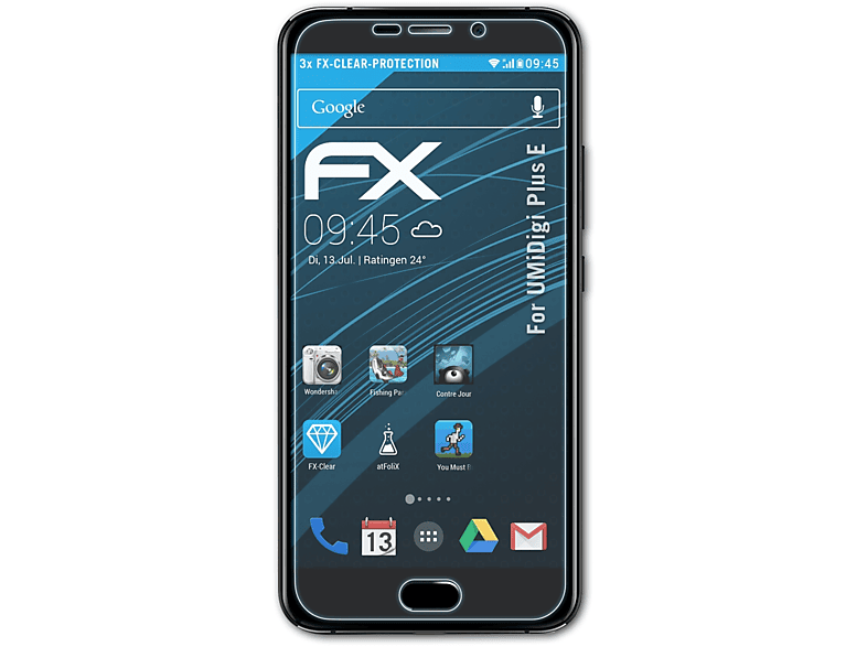 ATFOLIX 3x E) Plus FX-Clear Displayschutz(für UMiDigi