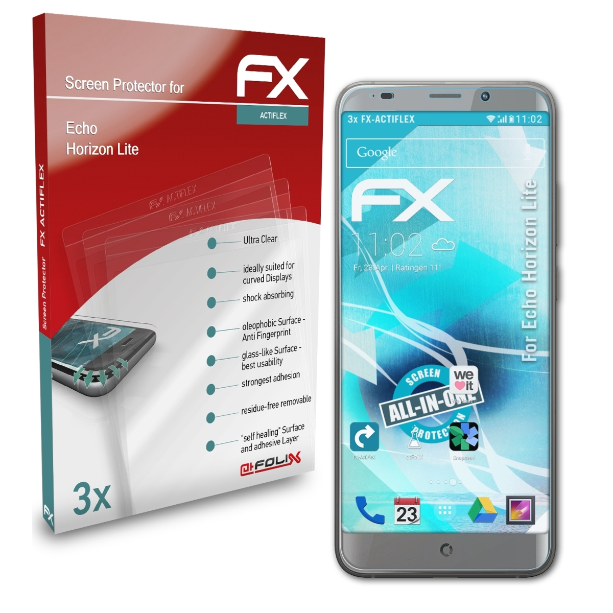 Horizon Echo FX-ActiFleX 3x ATFOLIX Lite) Displayschutz(für