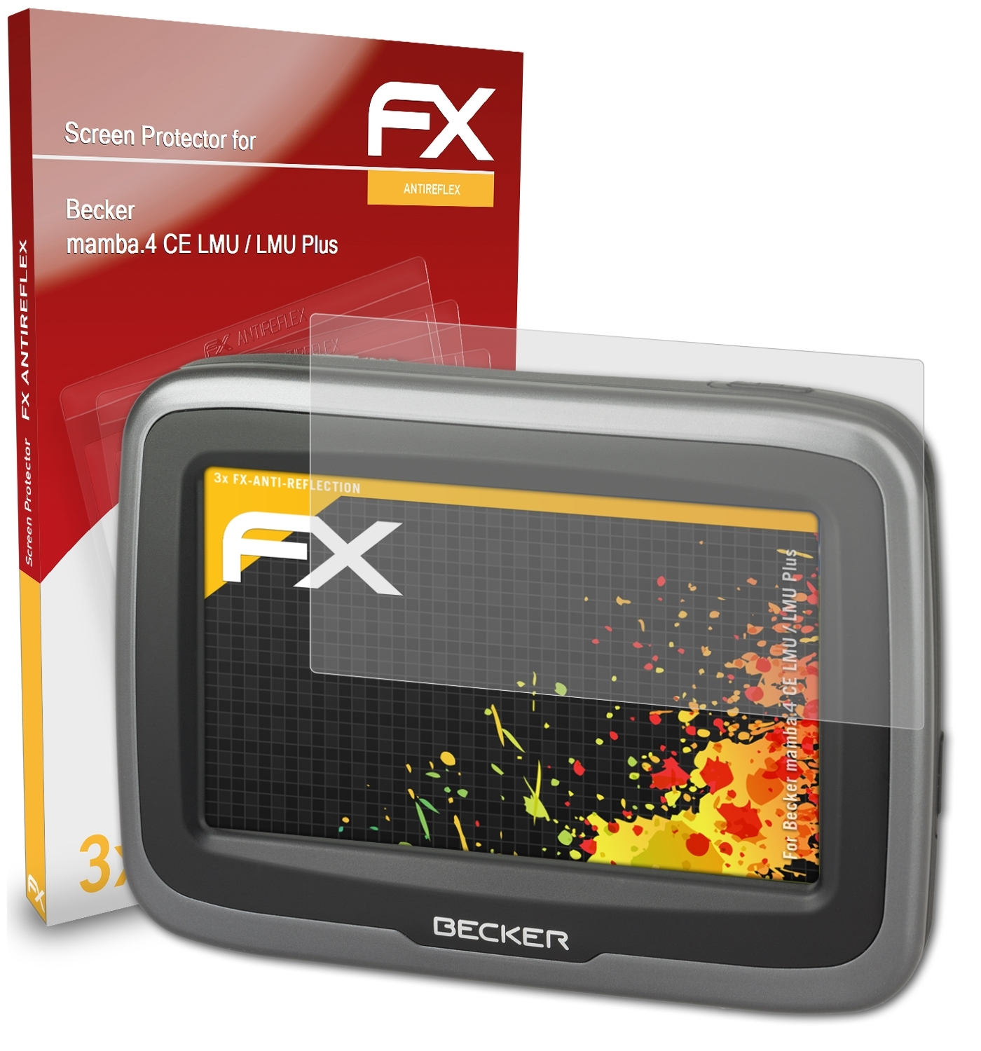 ATFOLIX 3x FX-Antireflex Displayschutz(für LMU (CE Plus)) Becker / mamba.4 LMU
