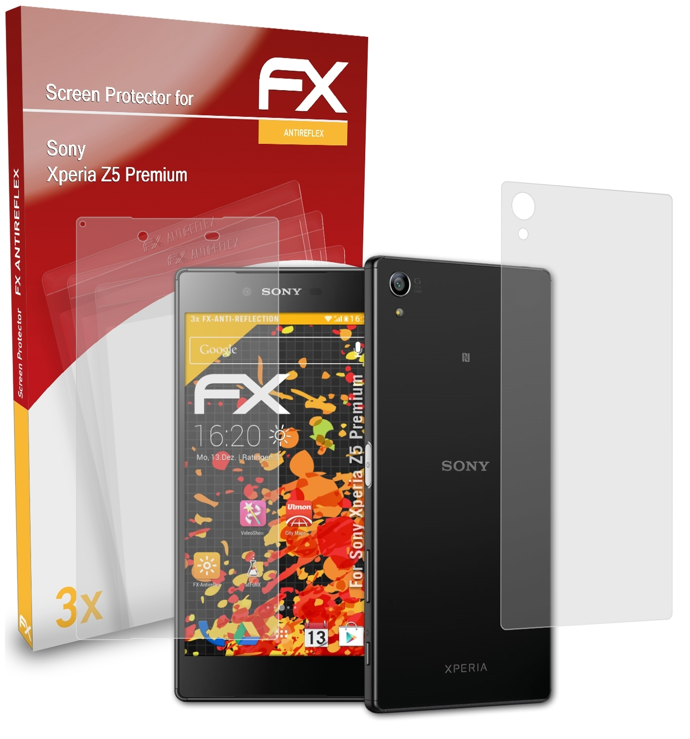 ATFOLIX 3x FX-Antireflex Displayschutz(für Sony Xperia Premium) Z5