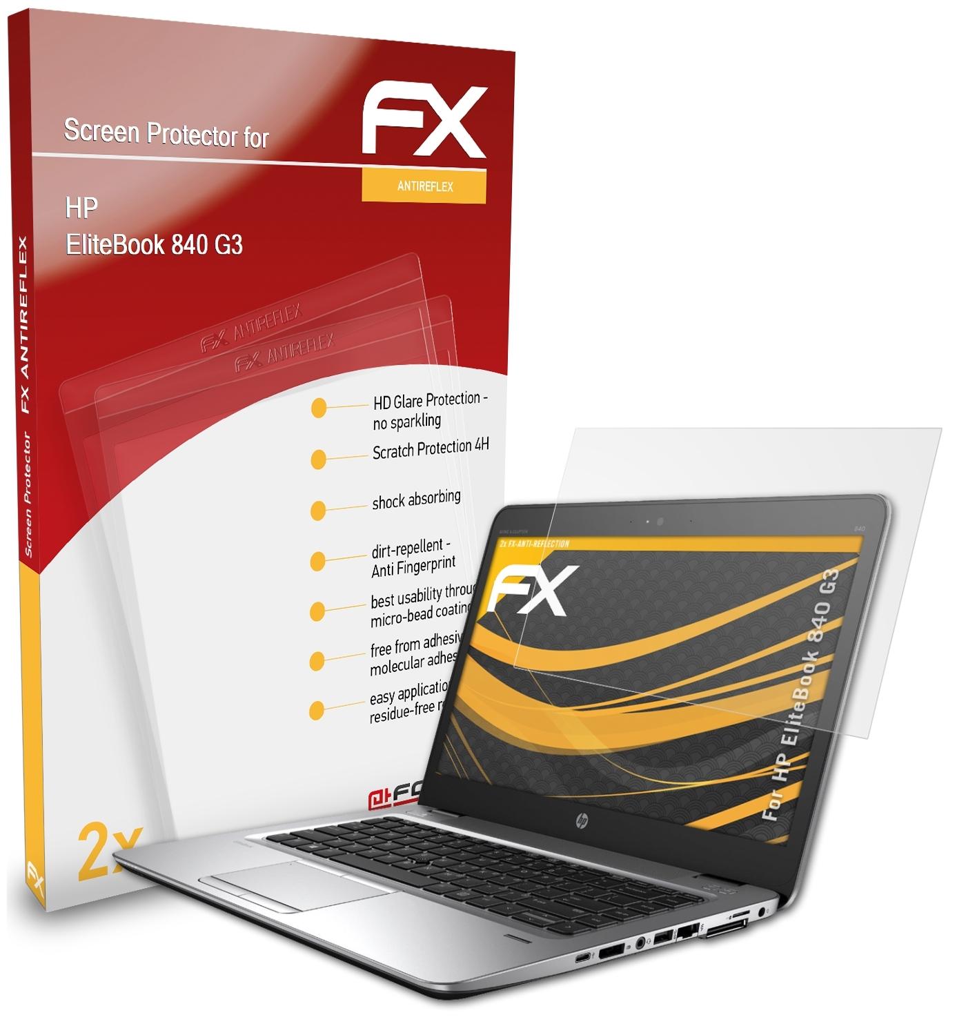 ATFOLIX 2x FX-Antireflex HP Displayschutz(für 840 EliteBook G3)