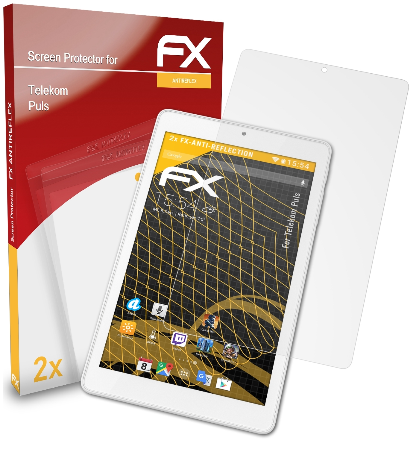 ATFOLIX 2x FX-Antireflex Telekom Displayschutz(für Puls)