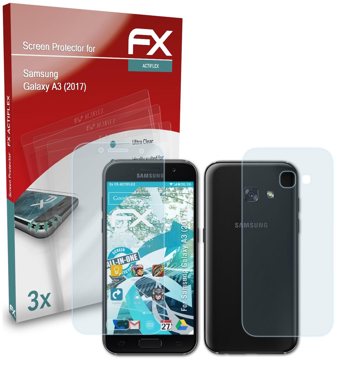 ATFOLIX 3x FX-ActiFleX Displayschutz(für (2017)) A3 Galaxy Samsung