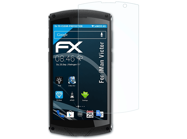 ATFOLIX 3x FX-Clear Displayschutz(für iMan Victor) | Displayschutzfolien & Gläser