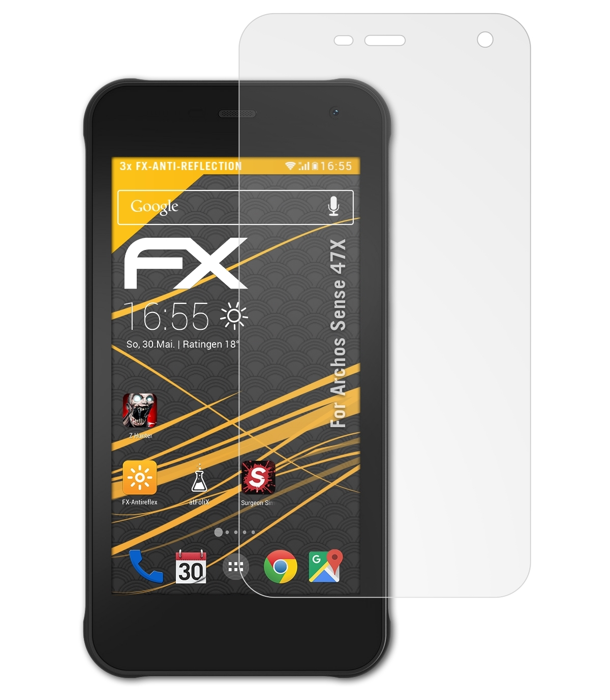 Sense FX-Antireflex 3x Displayschutz(für 47X) Archos ATFOLIX