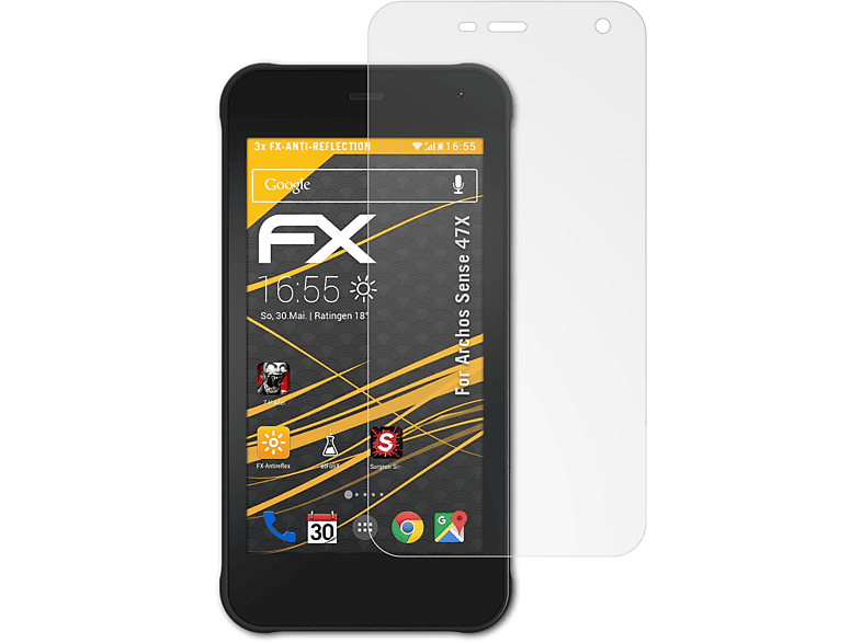 ATFOLIX 3x FX-Antireflex Displayschutz(für Archos Sense 47X)